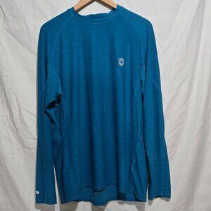 NRS Men's LS Performance Paddling UPF 50+ Crewneck - Blue - Sz L*